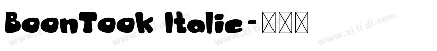 BoonTook Italic字体转换